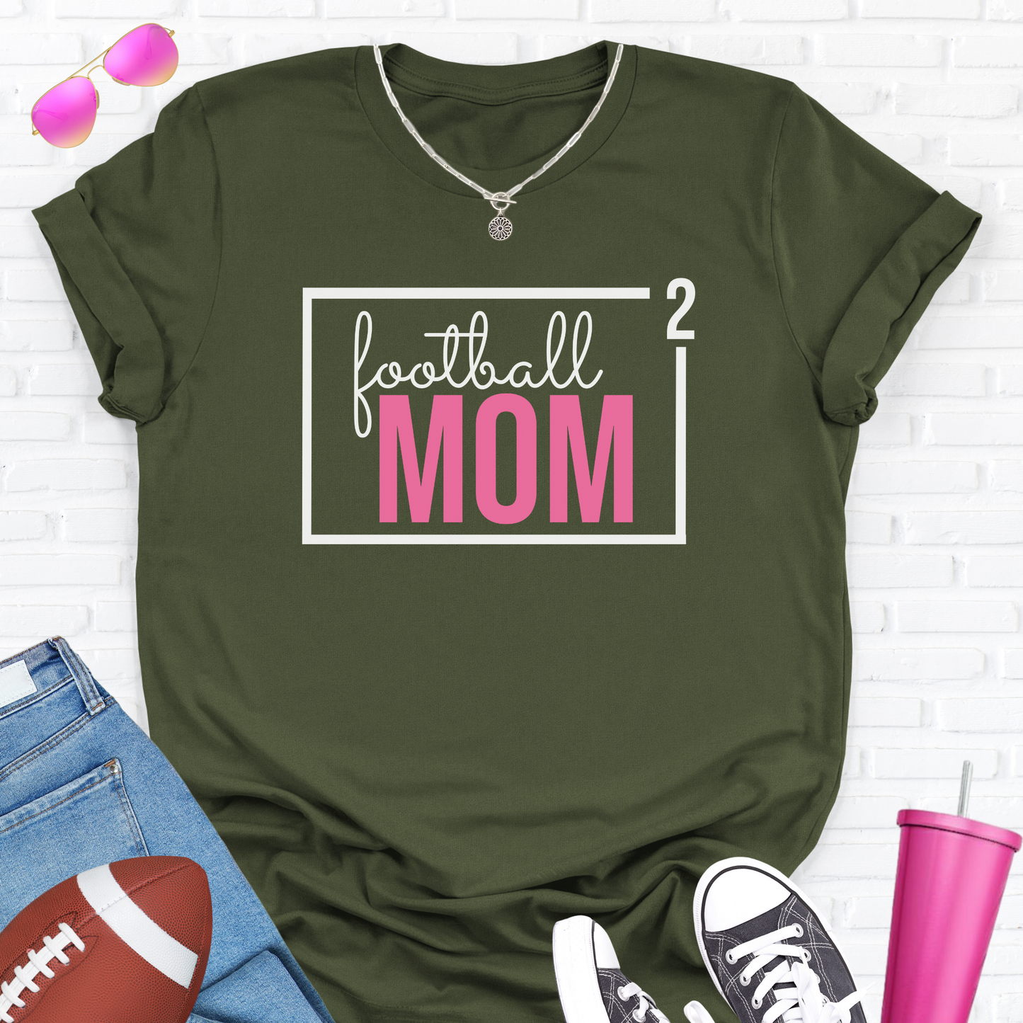 Football Mom Squared T-Shirt