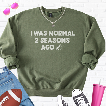 I Was Normal Football Crewneck