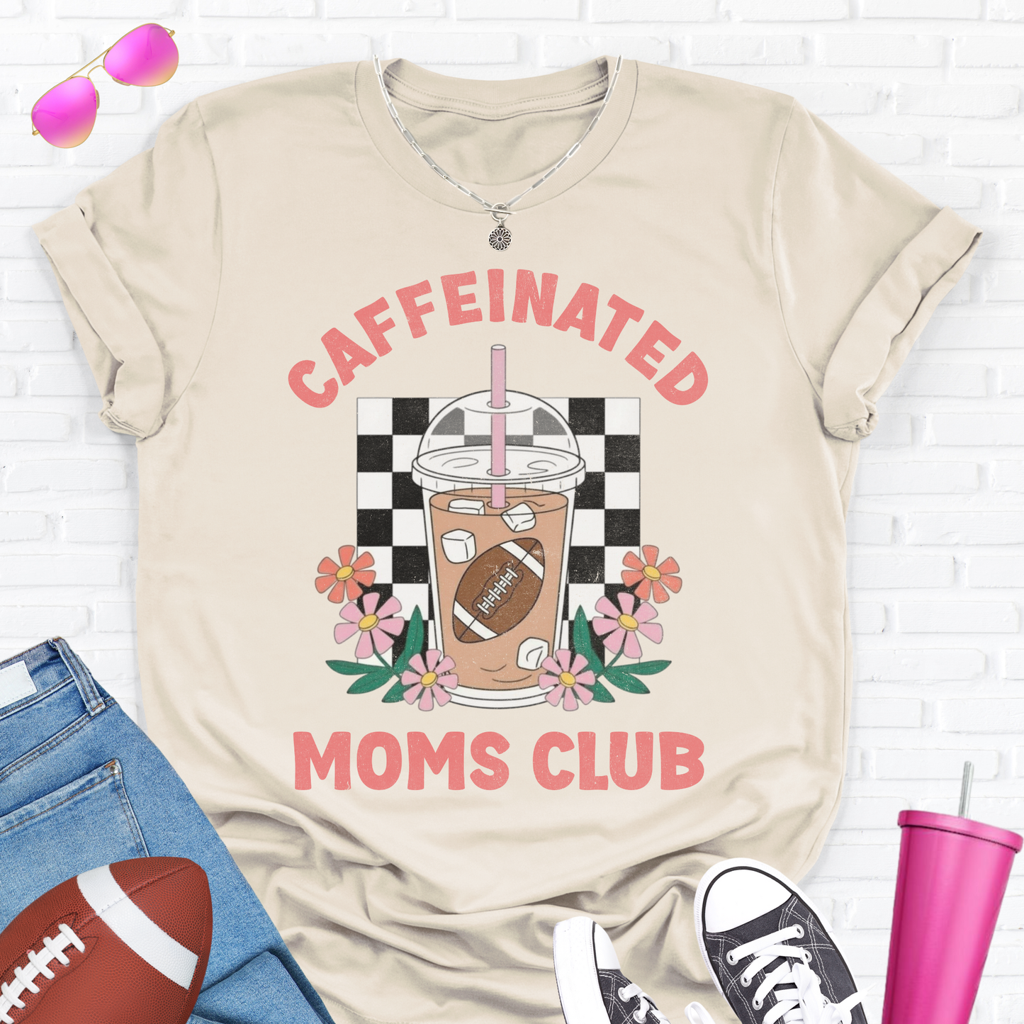 Caffeinated Moms Football Club T-Shirt