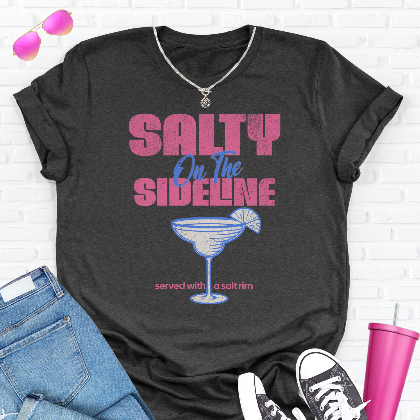 Salty On The Sideline Salt Rim T-Shirt