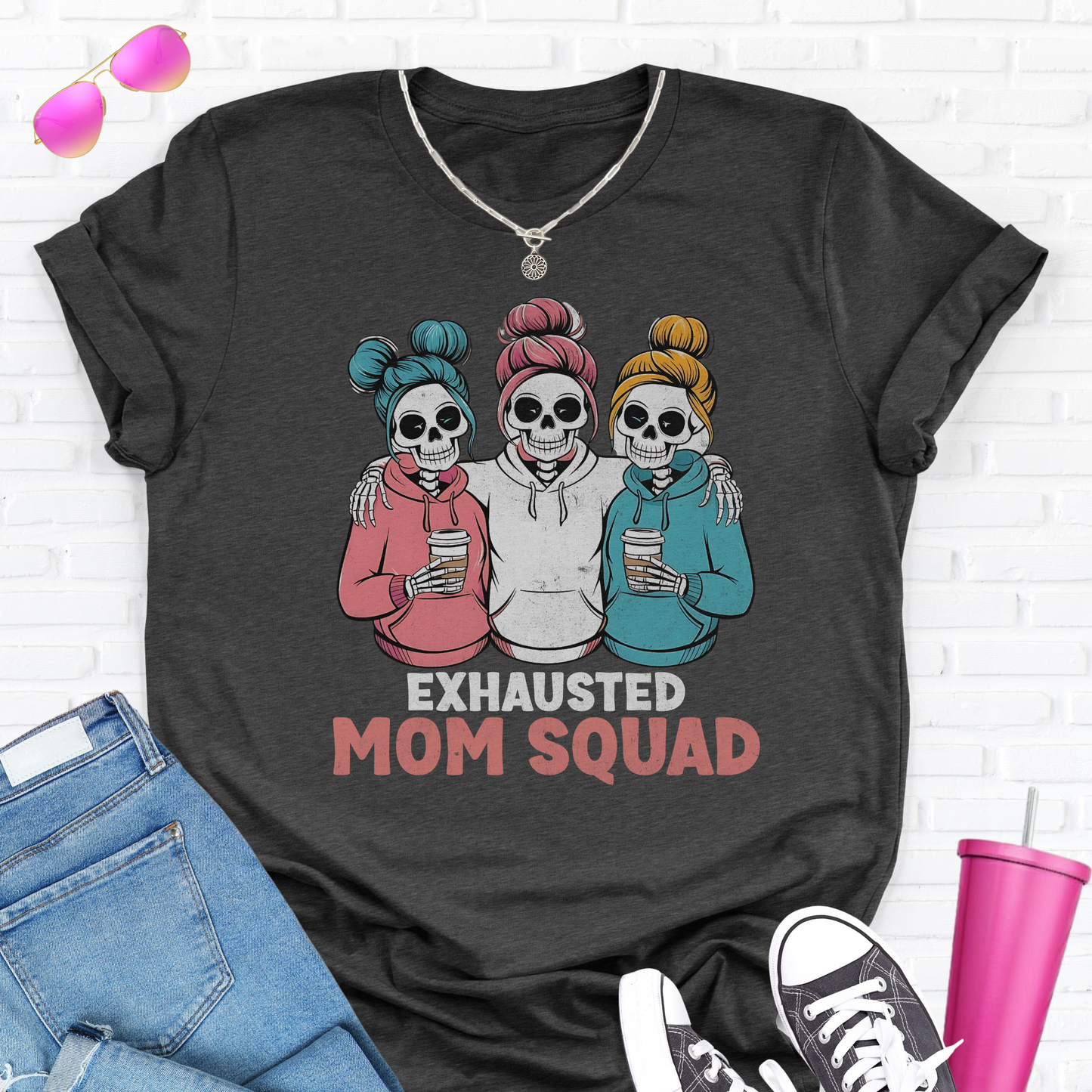 Exhausted Mom Squad T-Shirt