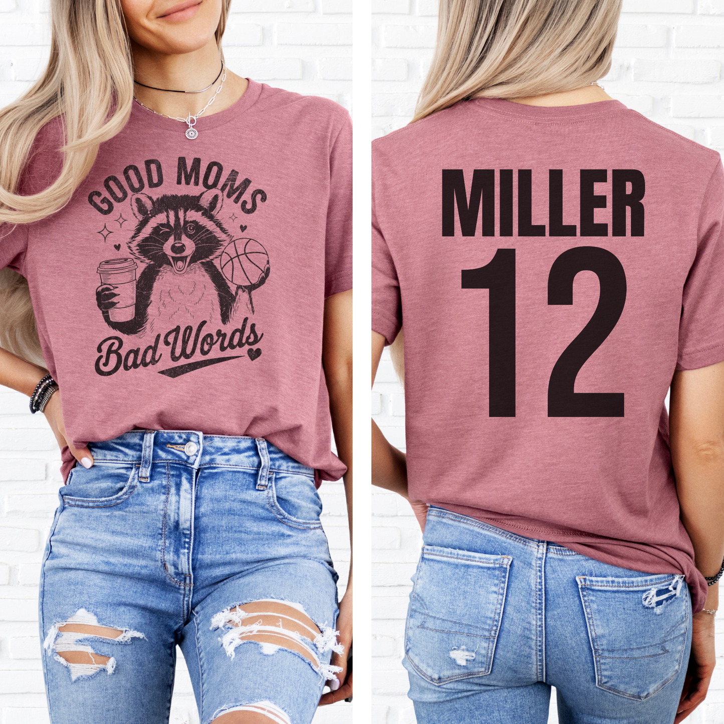 Good Moms Bad Words Basketball T-Shirt