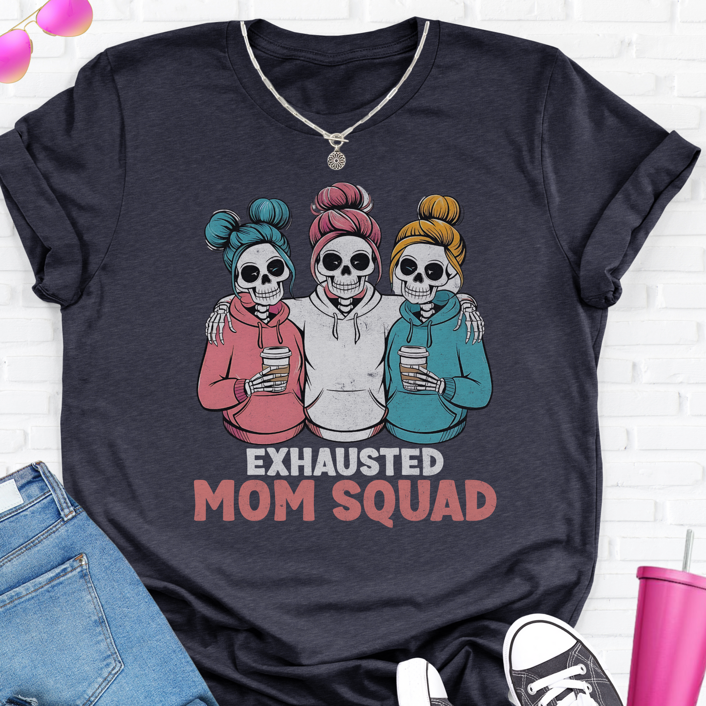 Exhausted Mom Squad T-Shirt