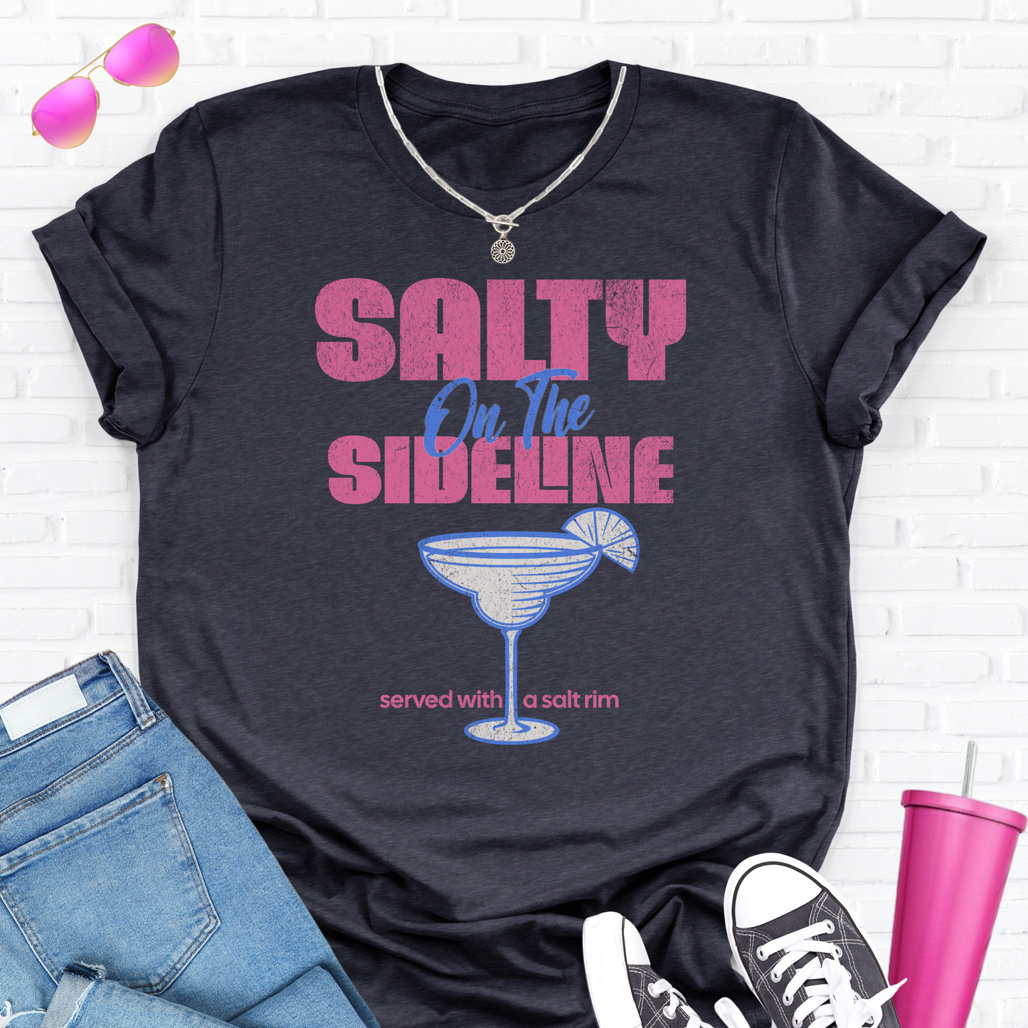 Salty On The Sideline Salt Rim T-Shirt