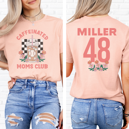 Caffeinated Moms Baseball Club T-Shirt