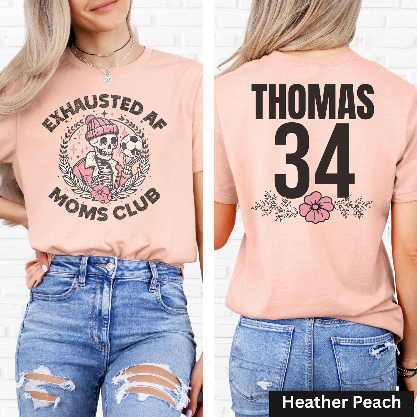 Exhausted AF Soccer Moms Club T-Shirt