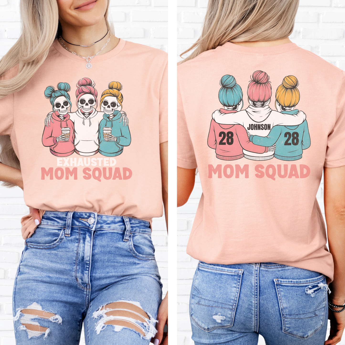 Exhausted Mom Squad T-Shirt
