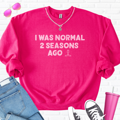 I Was Normal Hockey Crewneck
