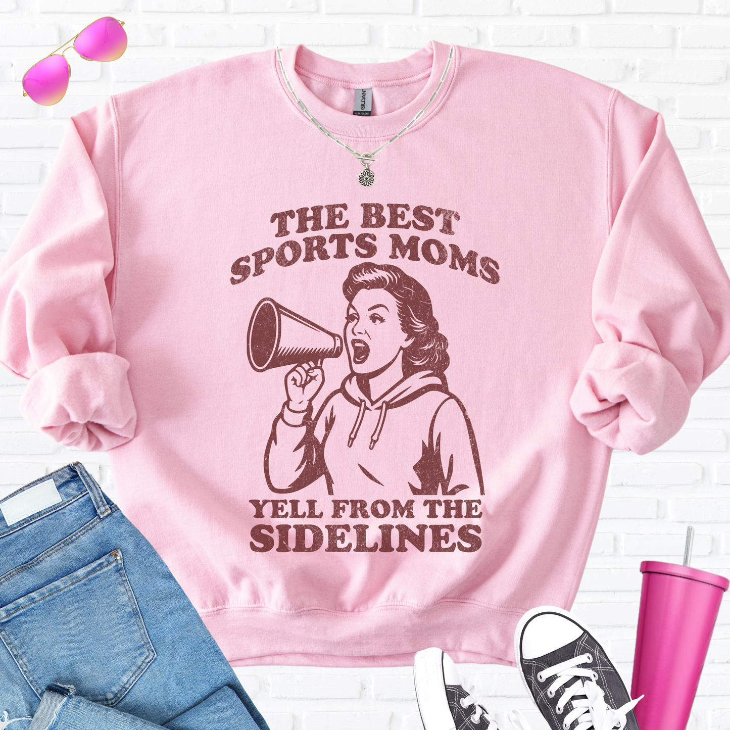 The Best Sports Moms Yell Crewneck