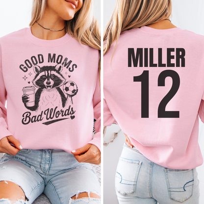 Good Moms Bad Words Soccer Crewneck