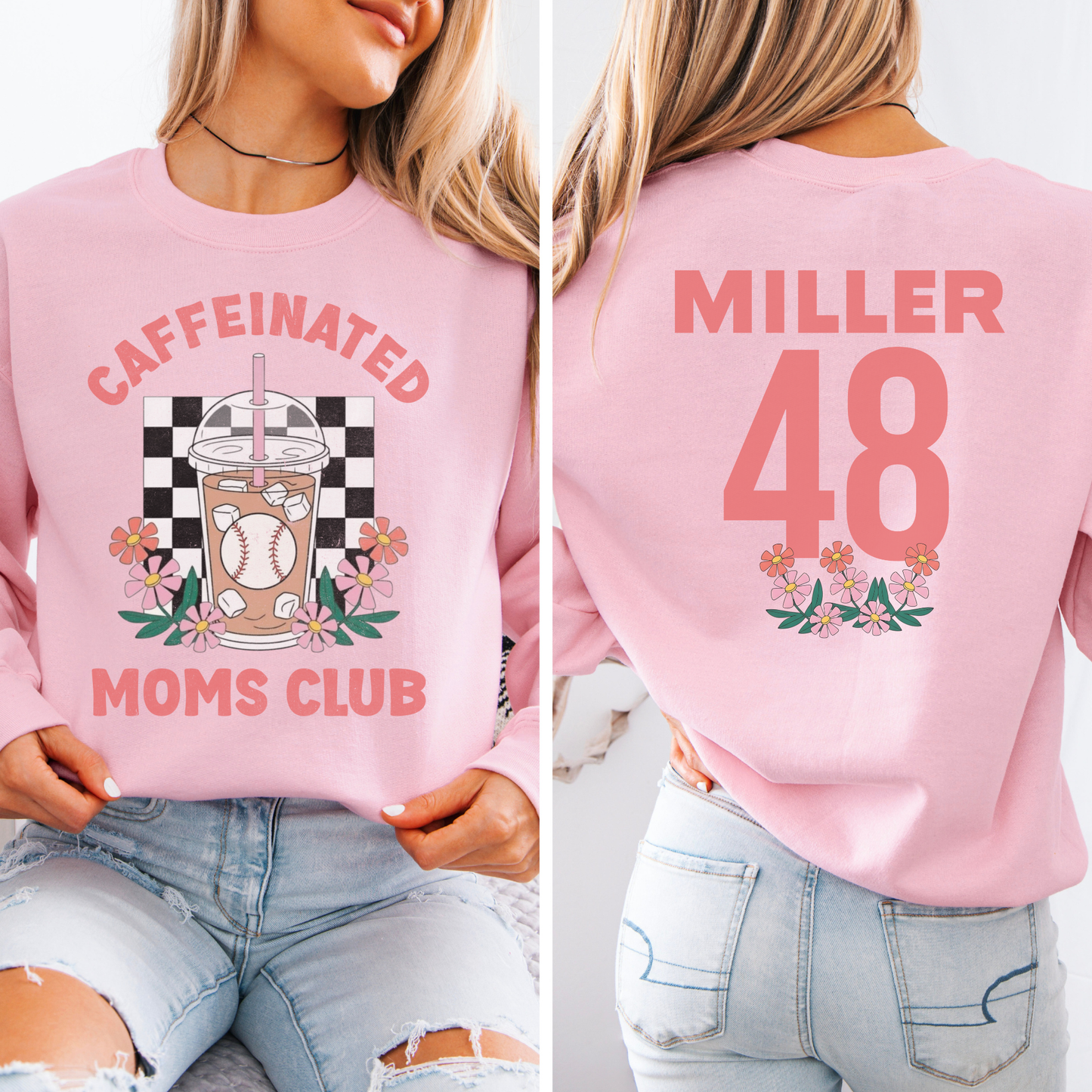 Caffeinated Moms Baseball Club Crewneck
