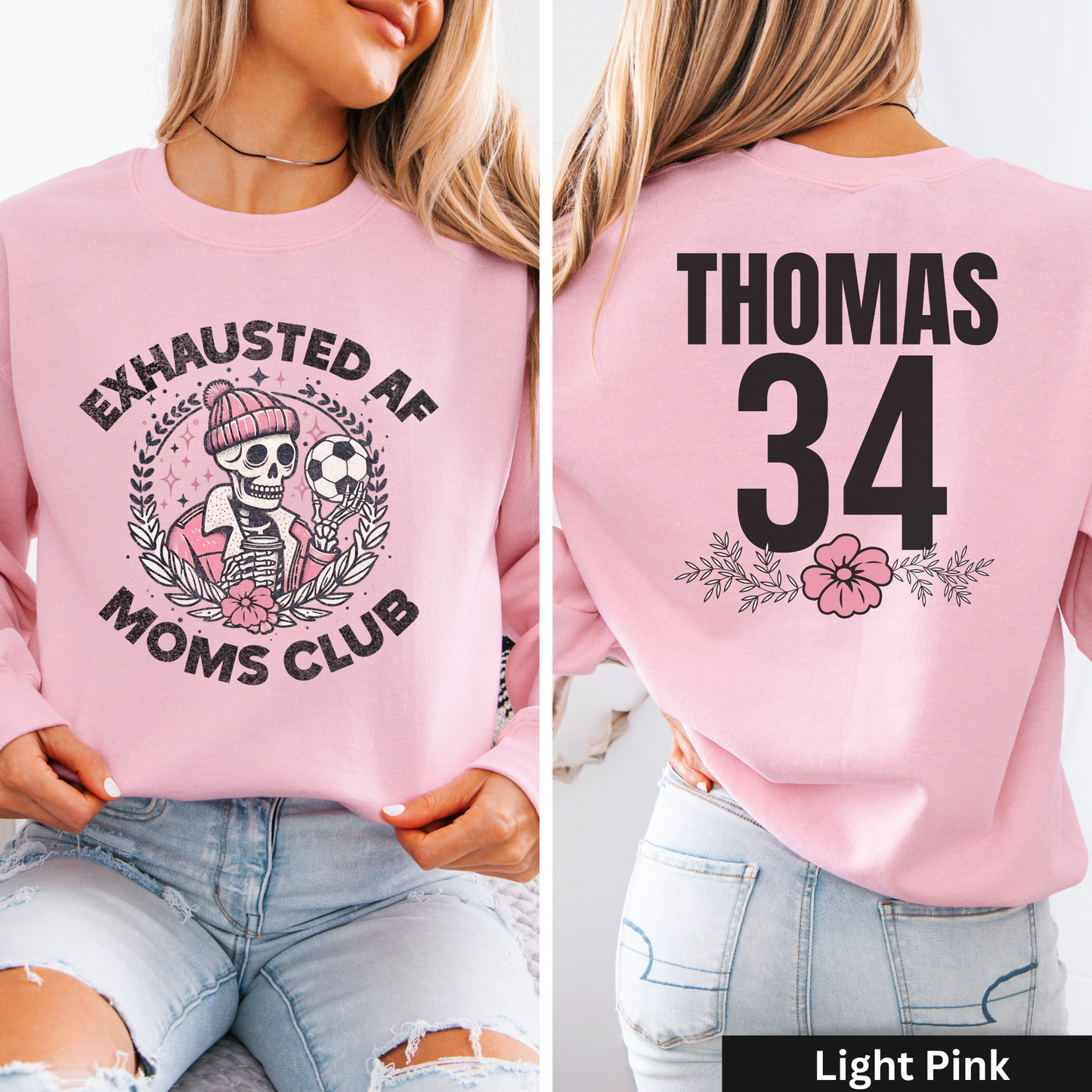 Exhausted AF Soccer Moms Club Crewneck