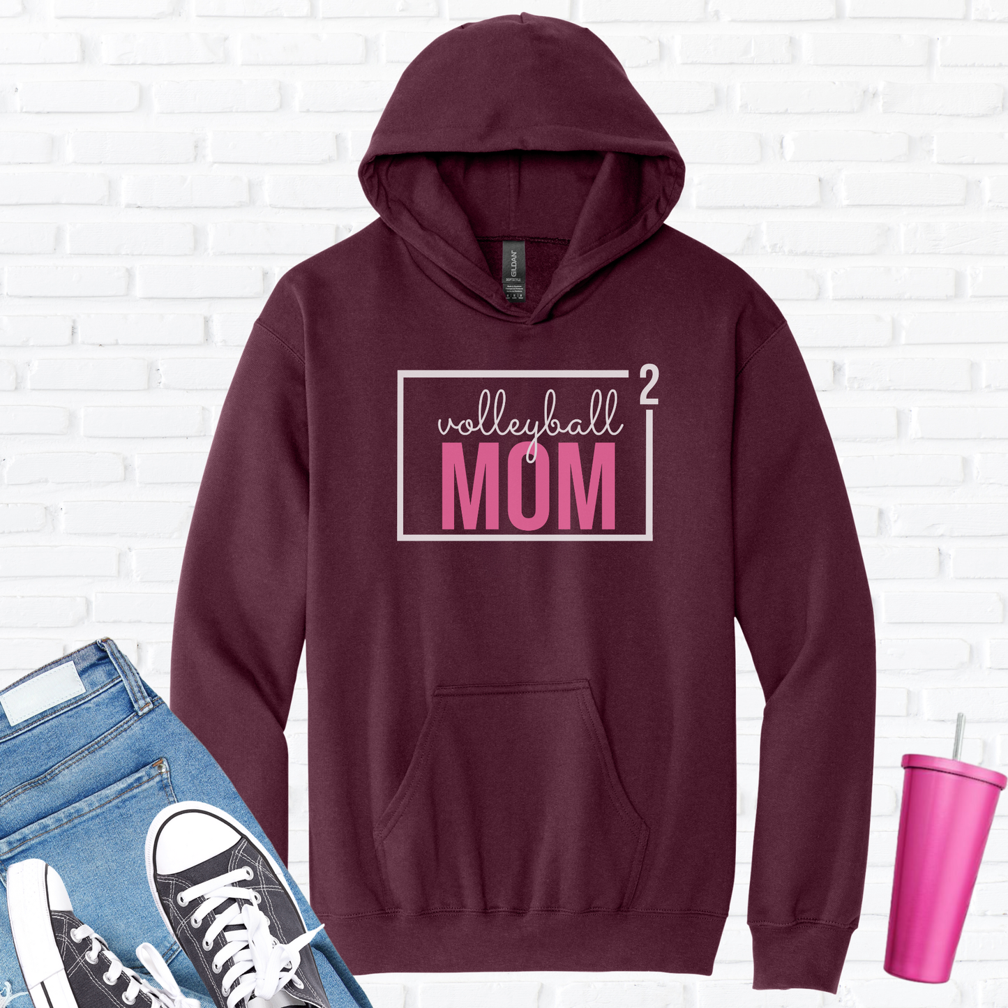 Volleyball Mom Squared Hoodie