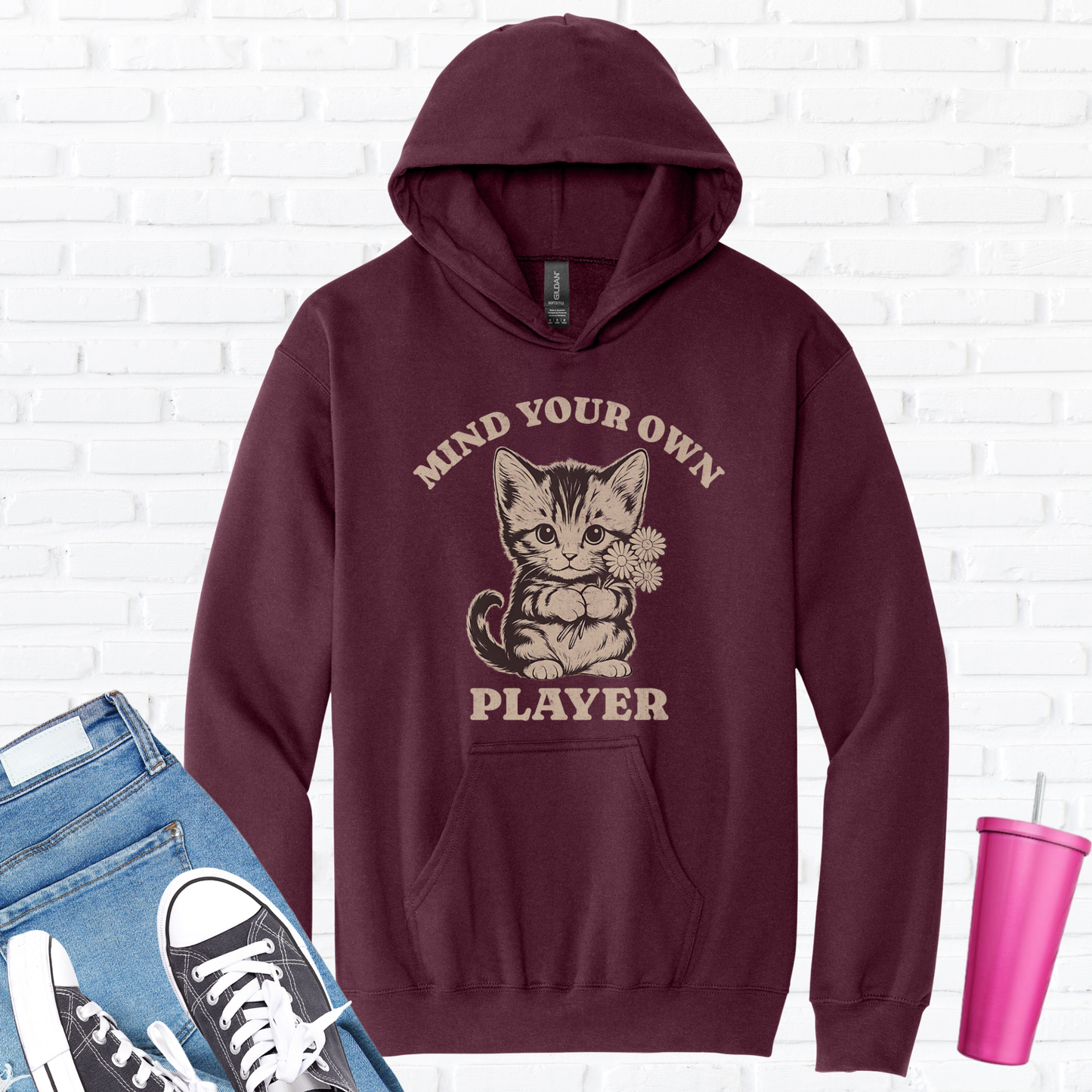 Mind Your Own Player Kitten Hoodie