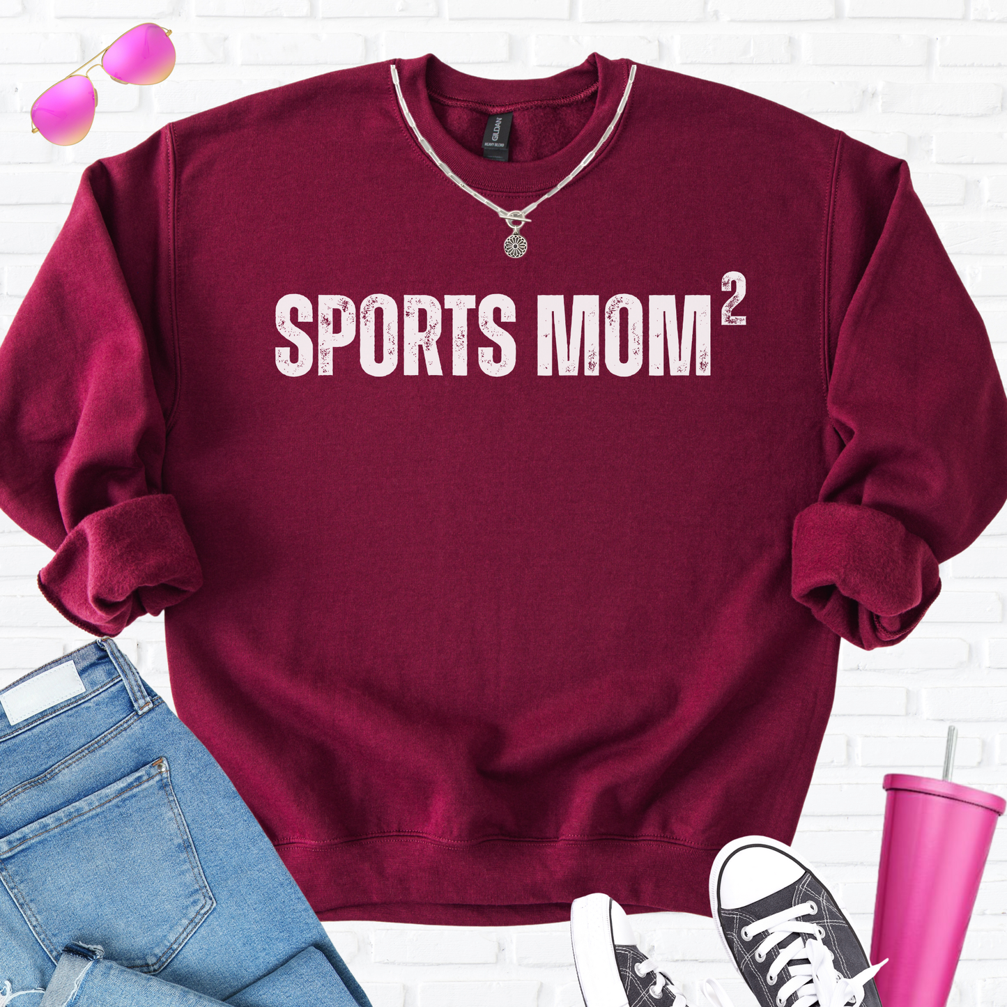 Sports Mom Squared Crewneck