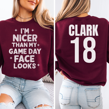 I'm Nicer Than My Game Day Face Crewneck