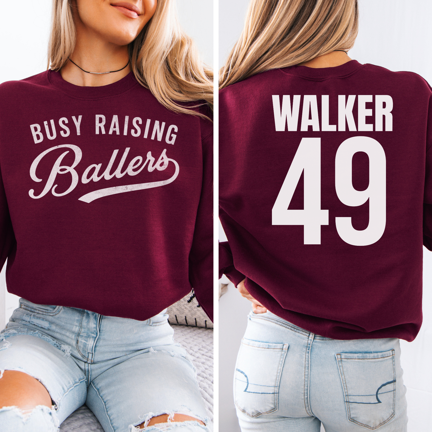 Busy Raising Ballers Crewneck