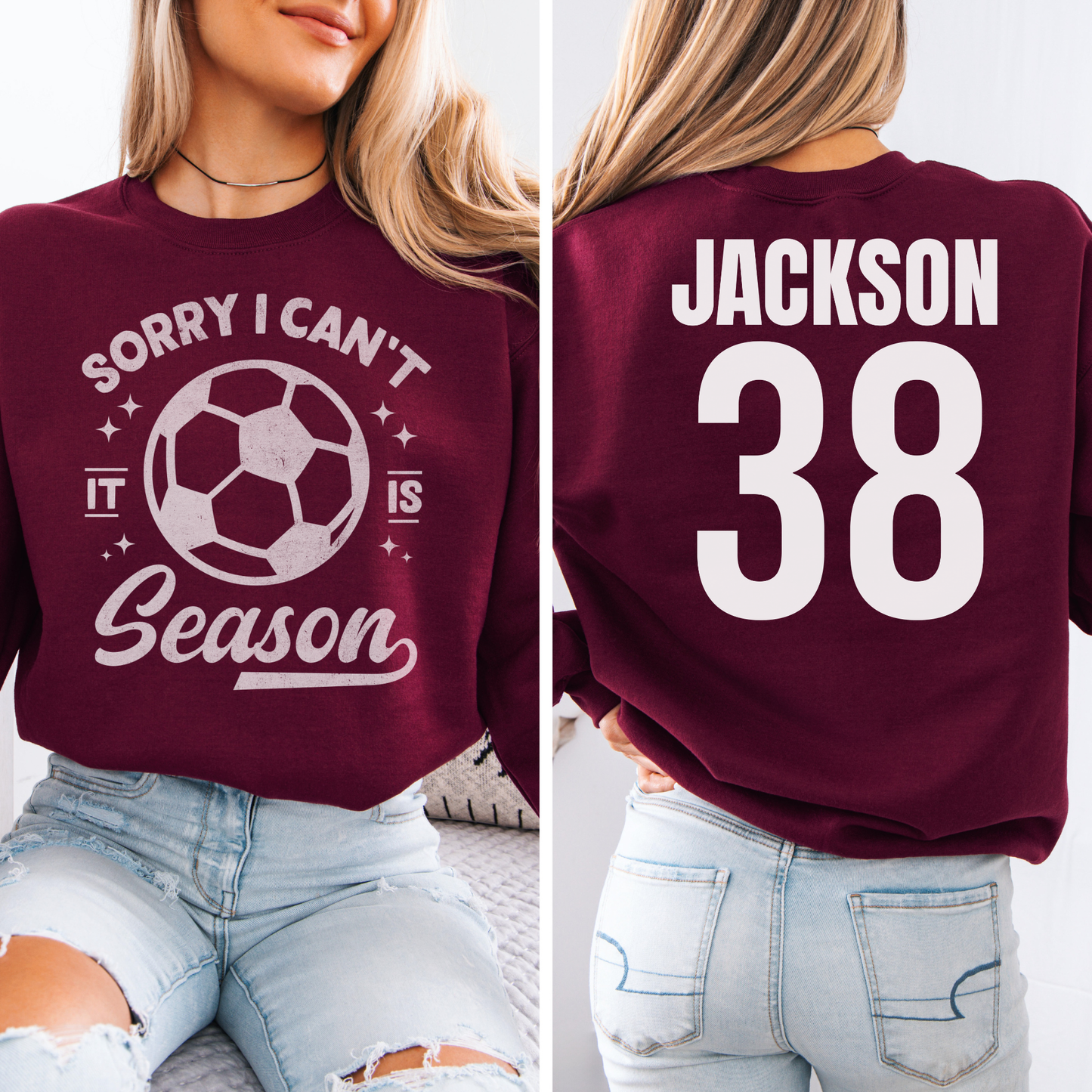 Sorry I Can't Soccer Season Crewneck