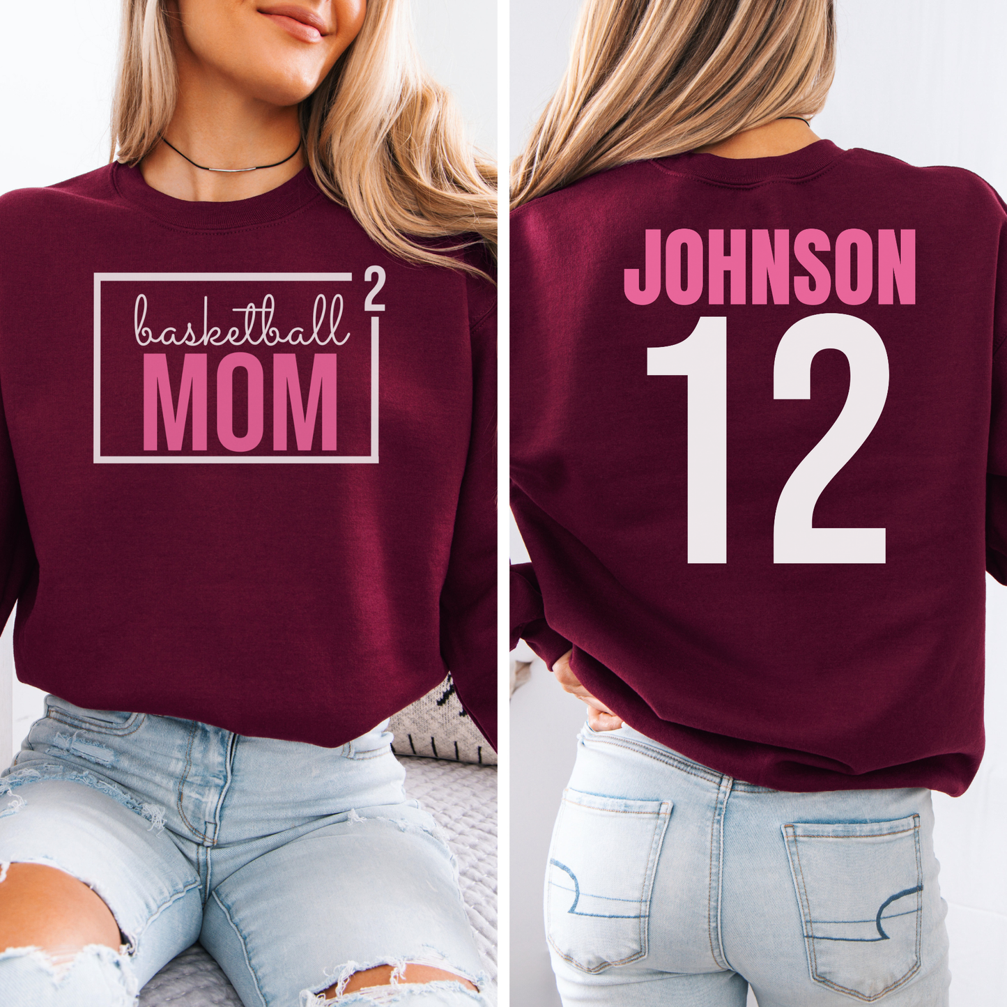Basketball Mom Squared Crewneck