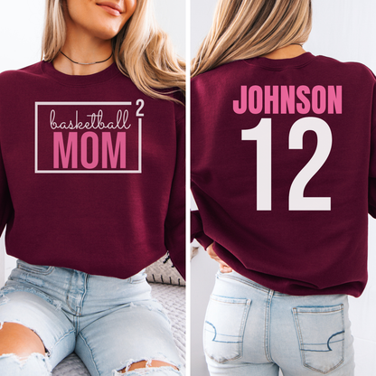 Basketball Mom Squared Crewneck