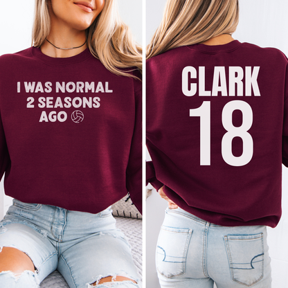 I Was Normal Volleyball Crewneck