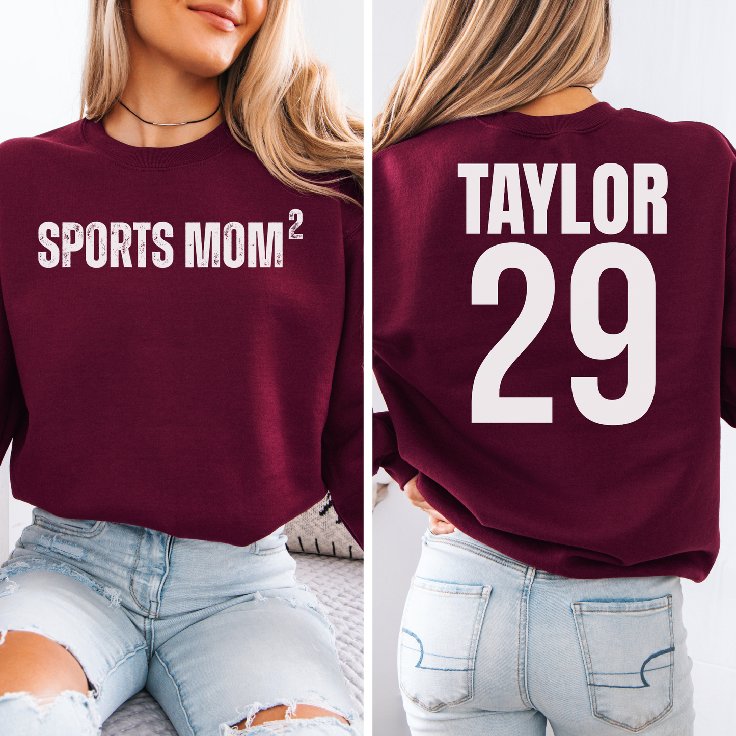 Sports Mom Squared Crewneck