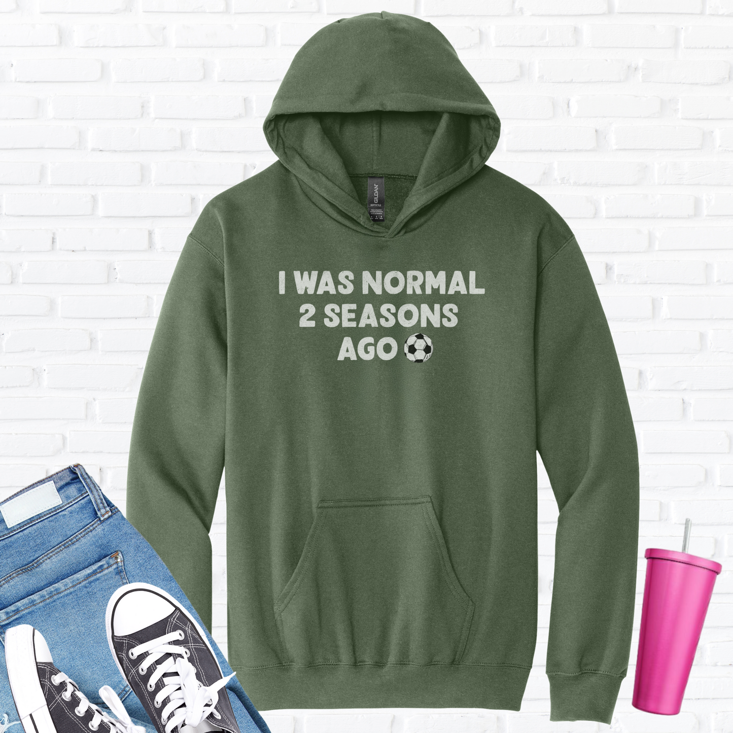 I Was Normal Soccer Hoodie