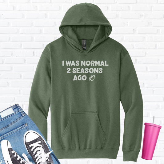 I Was Normal Football Hoodie