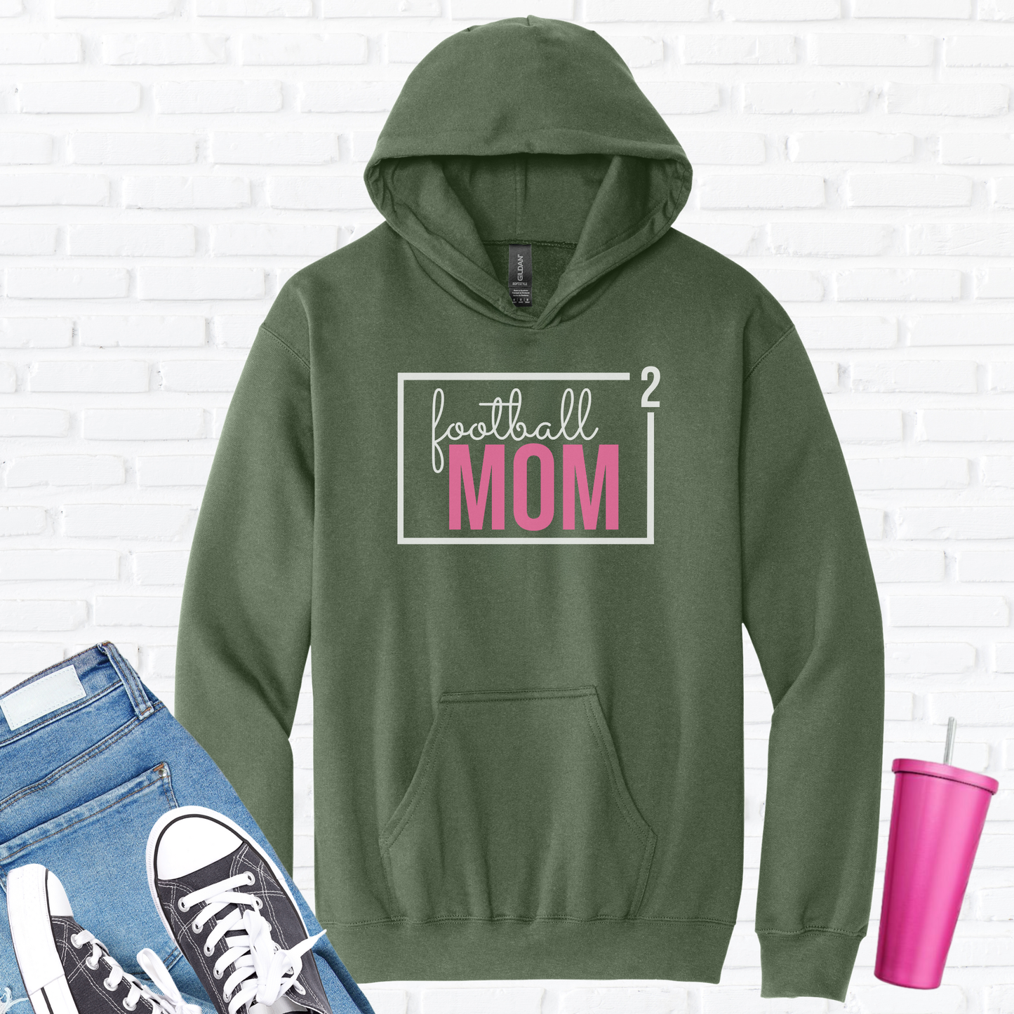 Football Mom Squared Hoodie