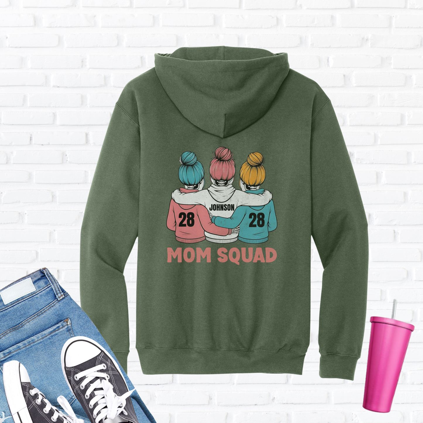 Exhausted Mom Squad Hoodie