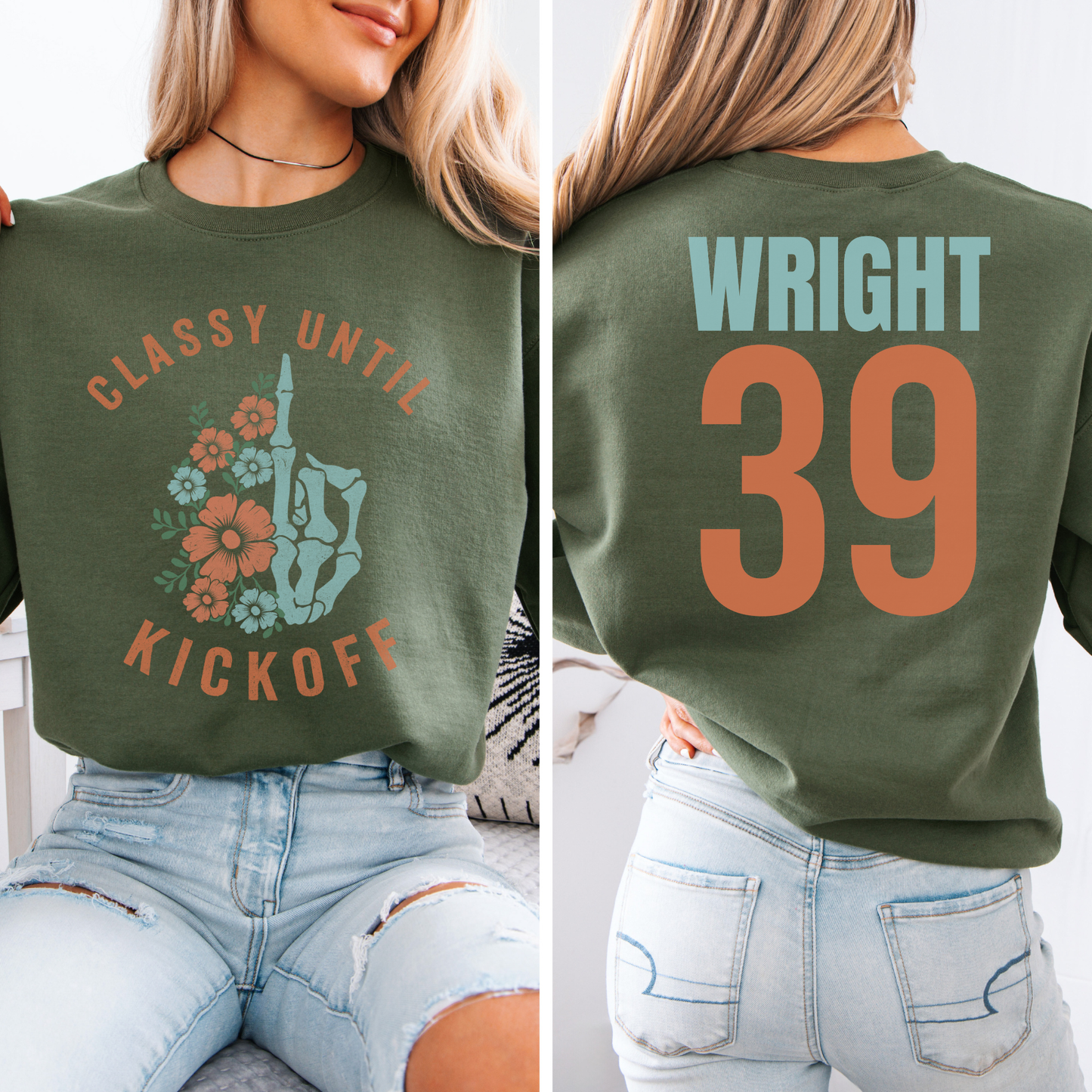Classy Until Kickoff Crewneck