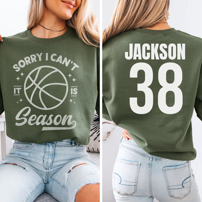 Sorry I Can't Basketball Season Crewneck