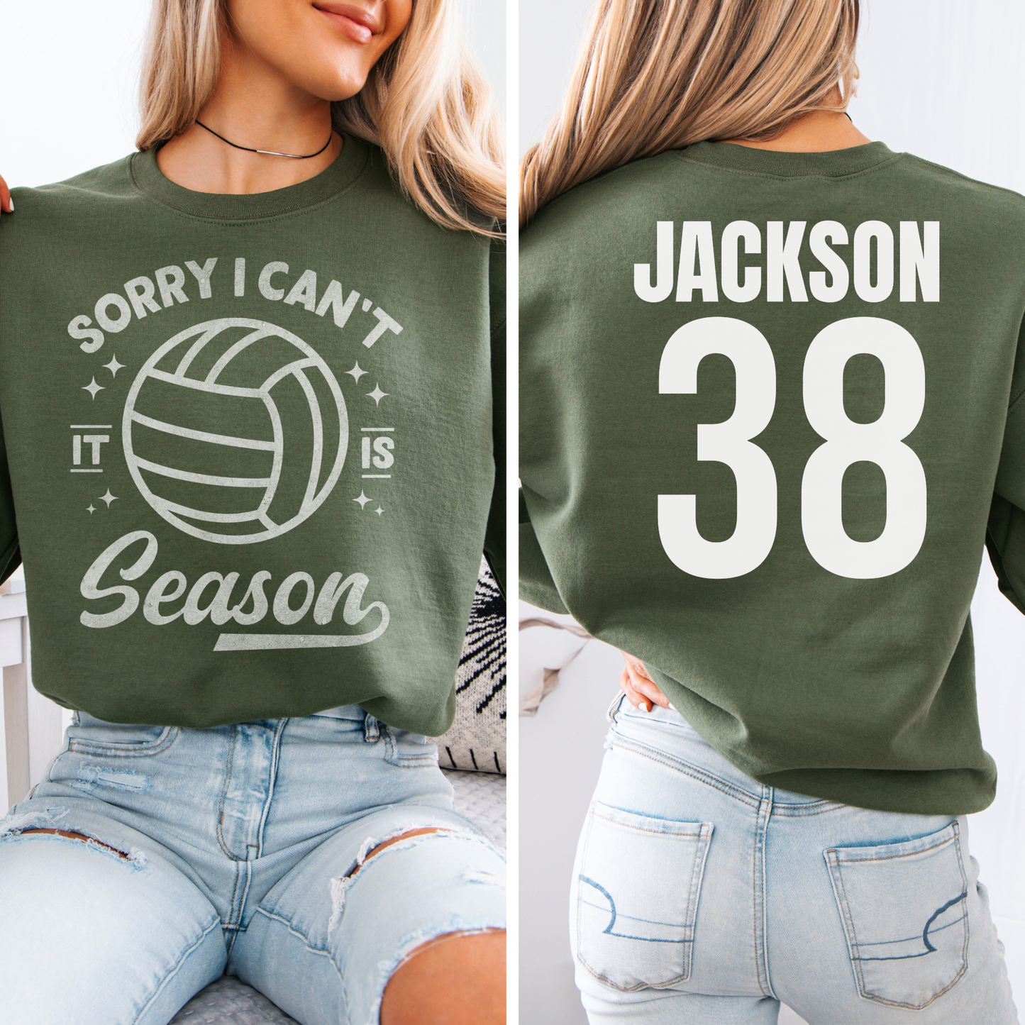 Sorry I Can't Volleyball Season Crewneck