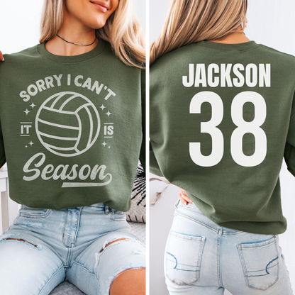 Sorry I Can't Volleyball Season Crewneck