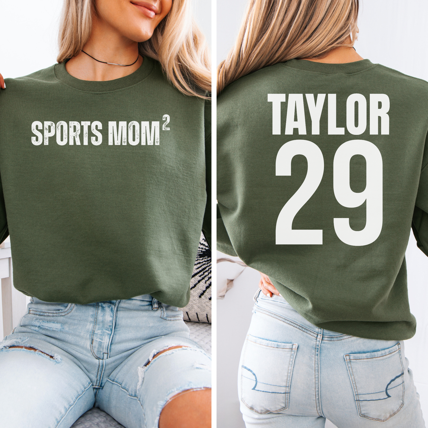 Sports Mom Squared Crewneck