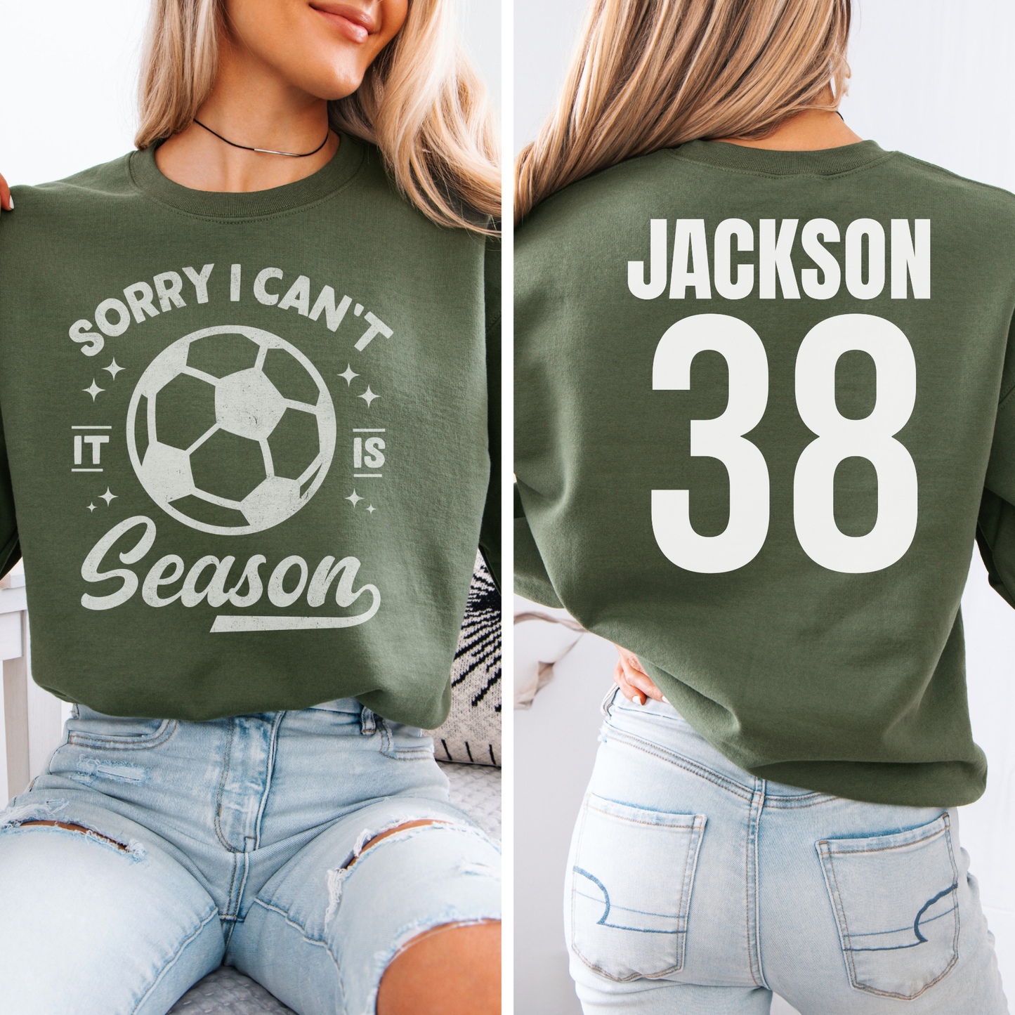 Sorry I Can't Soccer Season Crewneck