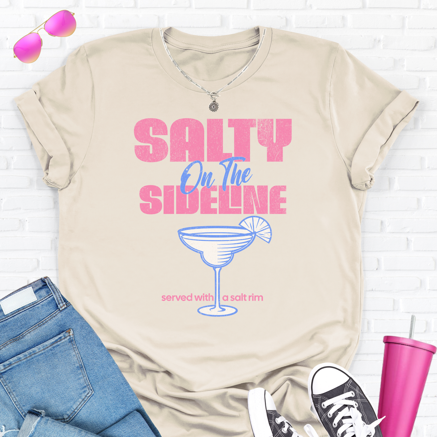 Salty On The Sideline Salt Rim T-Shirt