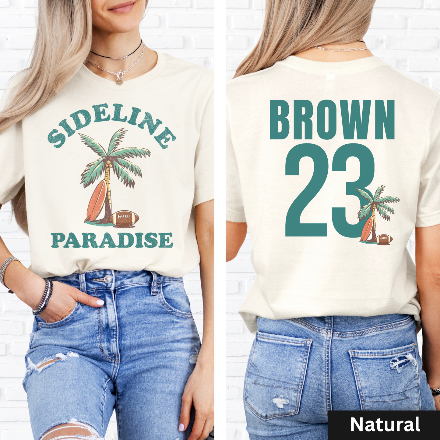 Sideline Paradise Football T-Shirt