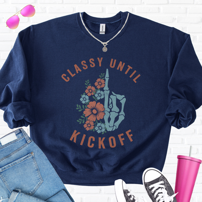 Classy Until Kickoff Crewneck