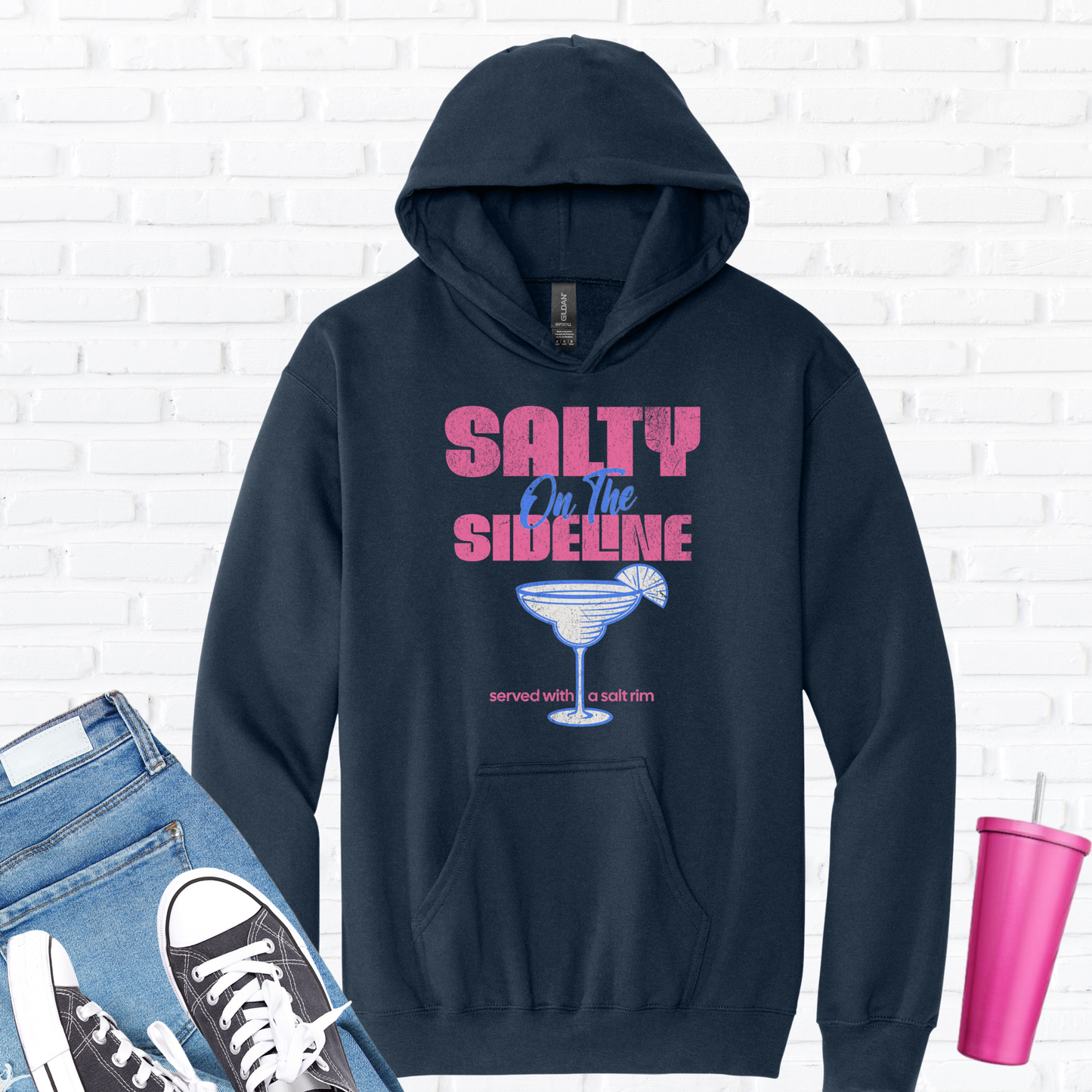 Salty On The Sideline Salt Rim Hoodie