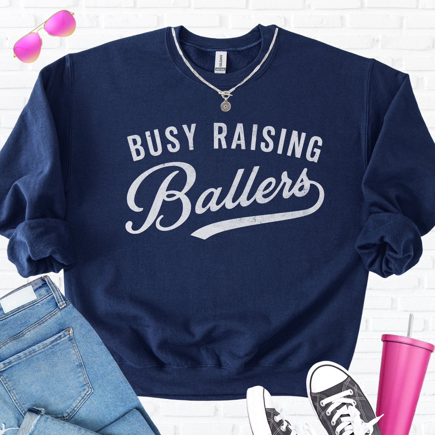 Busy Raising Ballers Crewneck