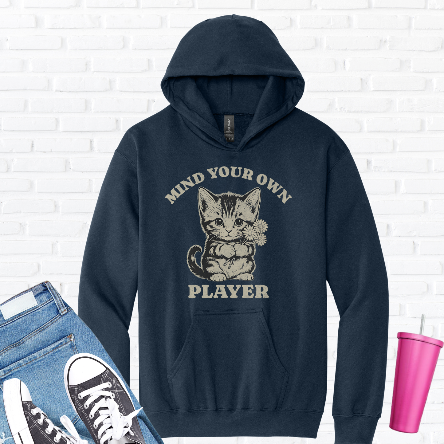 Mind Your Own Player Kitten Hoodie