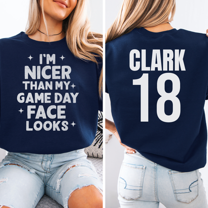 I'm Nicer Than My Game Day Face Crewneck