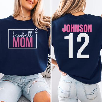 Baseball Mom Squared Crewneck