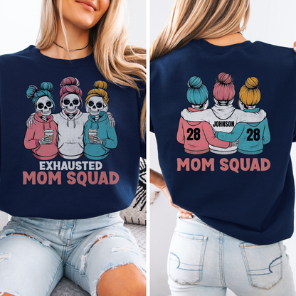 Exhausted Mom Squad Crewneck