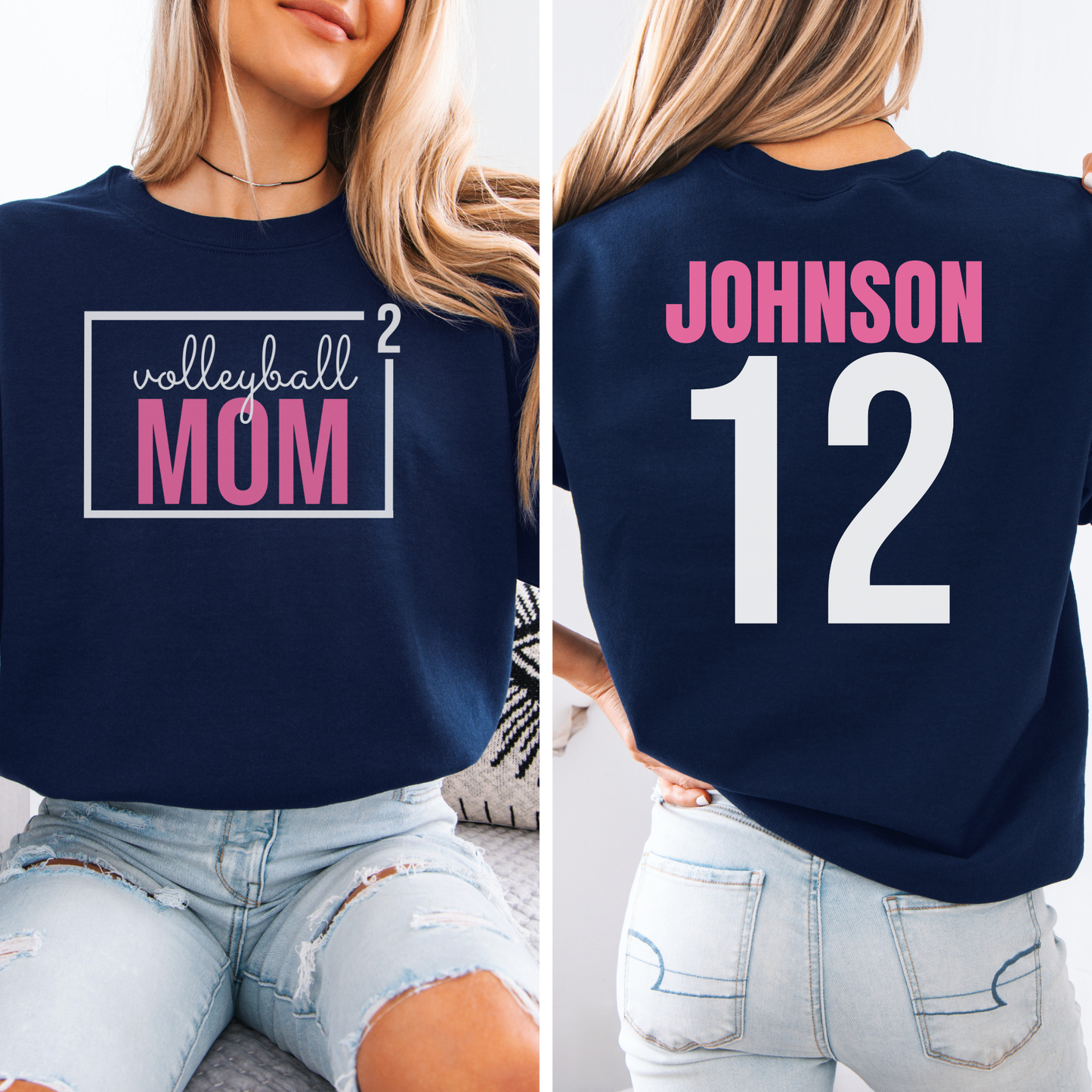 Volleyball Mom Squared Crewneck
