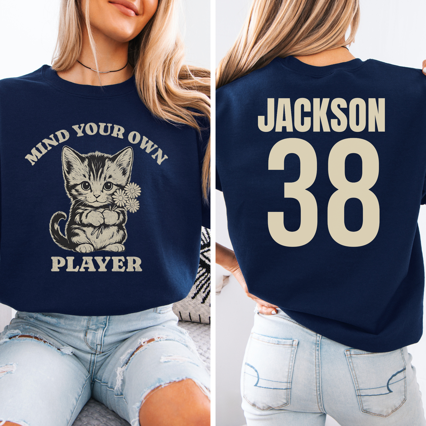 Mind Your Own Player Kitten Crewneck