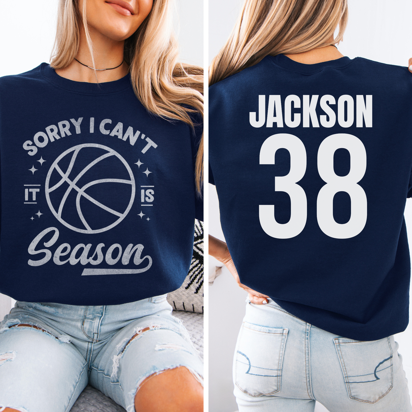 Sorry I Can't Basketball Season Crewneck