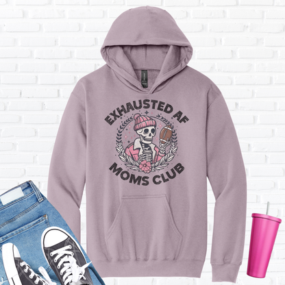 Exhausted AF Football Moms Club Hoodie