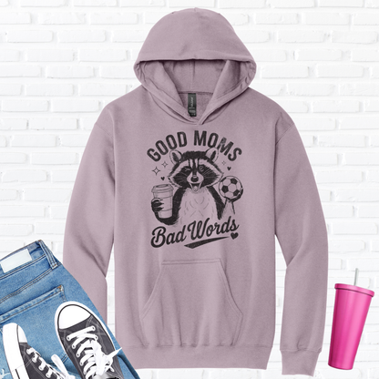 Good Mom Bad Words Soccer Hoodie